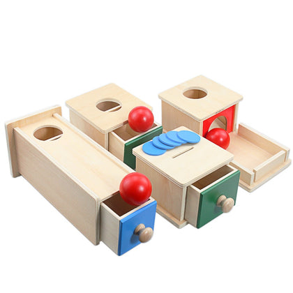 Toddler Wood Montessori Match Permanent Ball Box