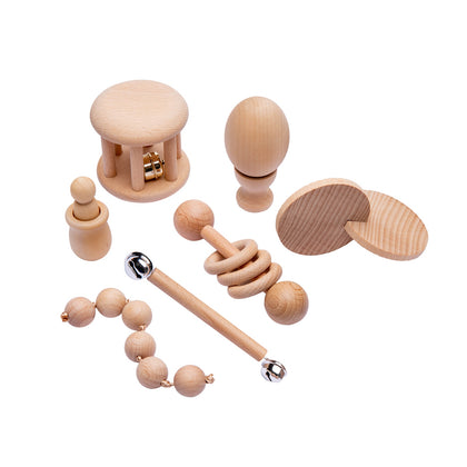 Baby Montessori Toy Set Wooden Teether